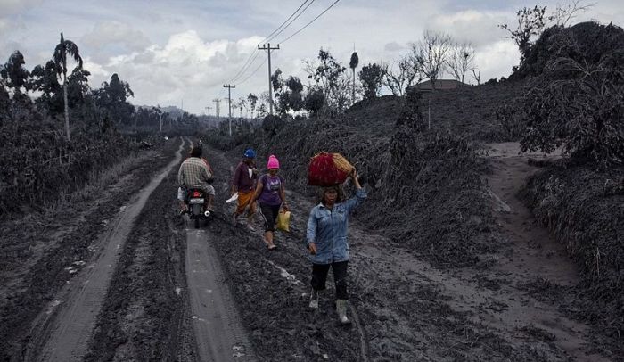 Mount Sinabung, January 2014 eruption, Karo Regency, North Sumatra, Indonesia