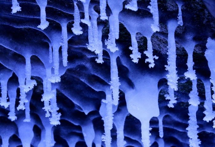 The Great Lakes frozen, Canada–United States border, North America