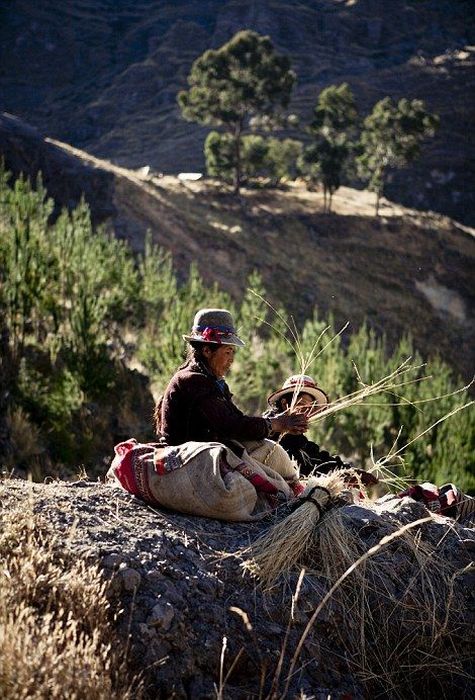 Cusco Inca rope bridge, Apurimac Canyon, Cuzco Province, Peru