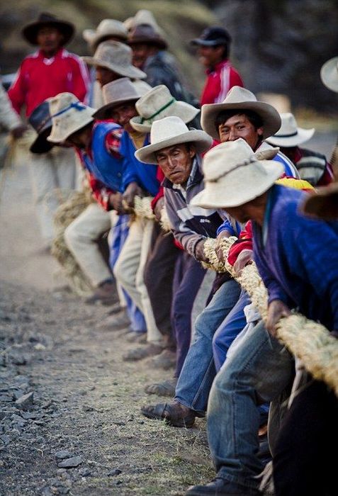 Cusco Inca rope bridge, Apurimac Canyon, Cuzco Province, Peru