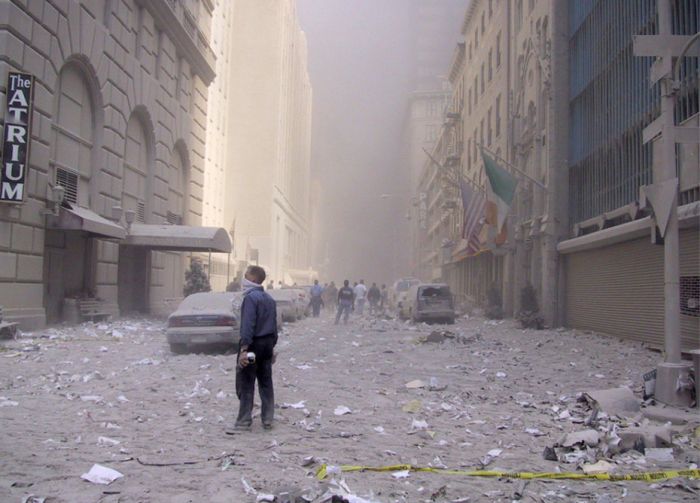 History: Collapse of the World Trade Center, September 11, 2001, Lower Manhattan, New York City, United States