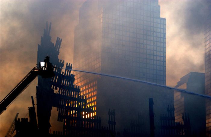 History: Collapse of the World Trade Center, September 11, 2001, Lower Manhattan, New York City, United States