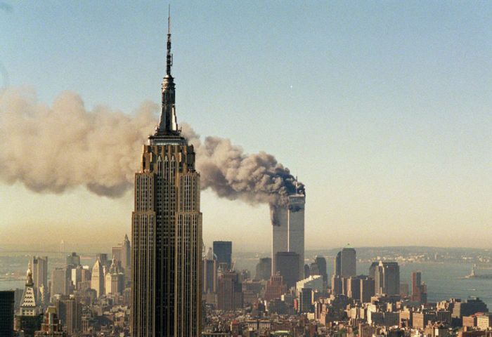 History: Collapse of the World Trade Center, September 11, 2001, Lower Manhattan, New York City, United States