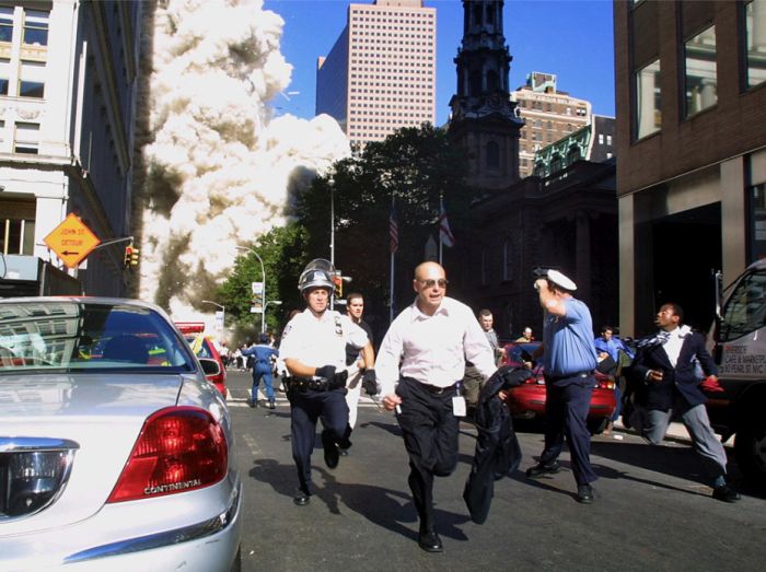 History: Collapse of the World Trade Center, September 11, 2001, Lower Manhattan, New York City, United States