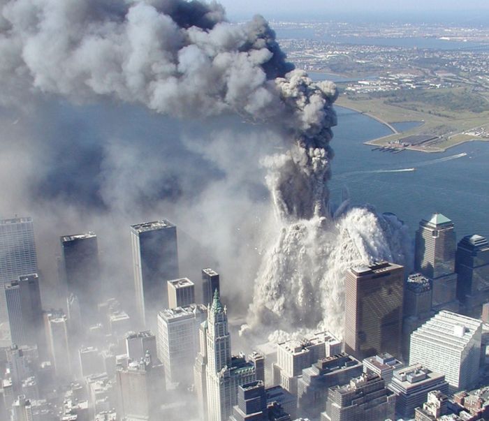 History: Collapse of the World Trade Center, September 11, 2001, Lower Manhattan, New York City, United States