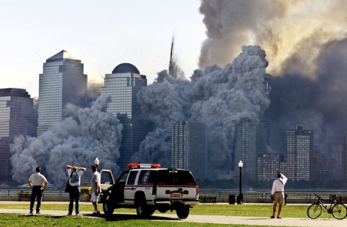 History: Collapse of the World Trade Center, September 11, 2001, Lower Manhattan, New York City, United States