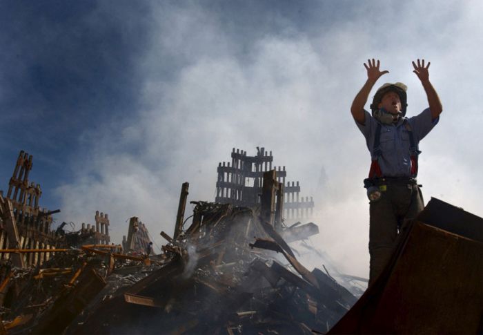 History: Collapse of the World Trade Center, September 11, 2001, Lower Manhattan, New York City, United States