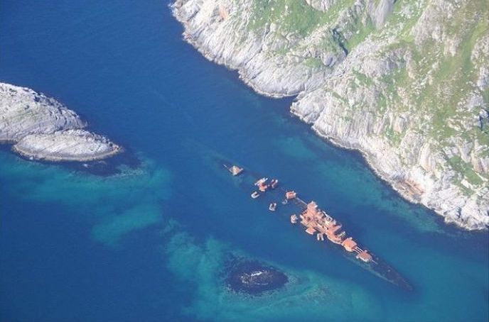 Murmansk light cruiser shipwreck, Russian Navy, Severodvinsk, Arkhangelsk Oblast, Russia