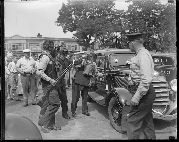 History: Boston Police, Behind the Badge, 1930s, Boston, Massachusetts, United States