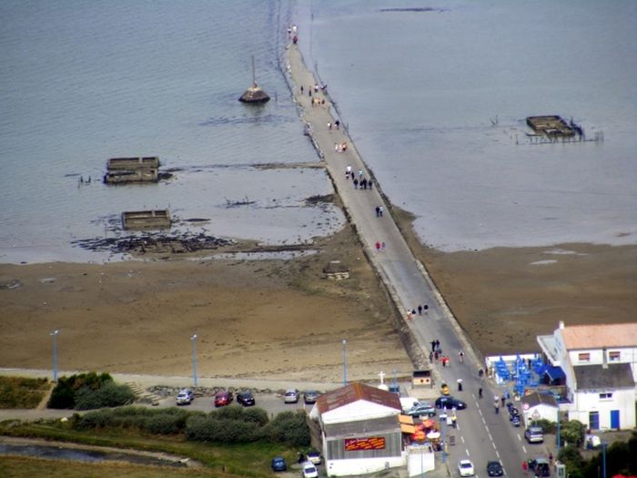 Le Passage de Gois ou Gôa, Île de Noirmoutier, Beauvoir-sur-Mer, Vendée, Pays de la Loire, France, Atlantic Ocean