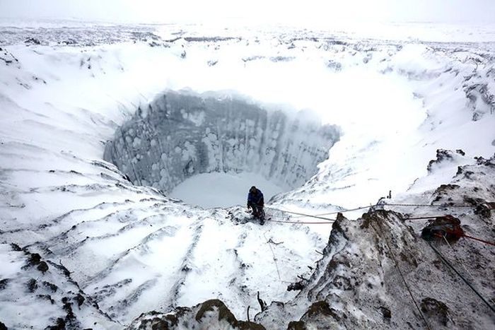Yamal crater, Yamal Peninsula, Siberia, Russia