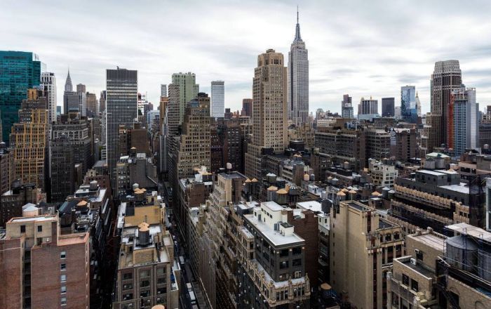 Bird's-eye view of New York City, United States