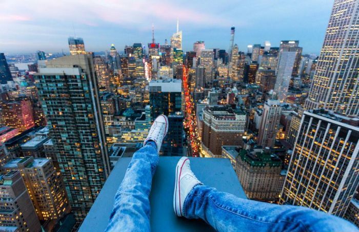 Bird's-eye view of New York City, United States