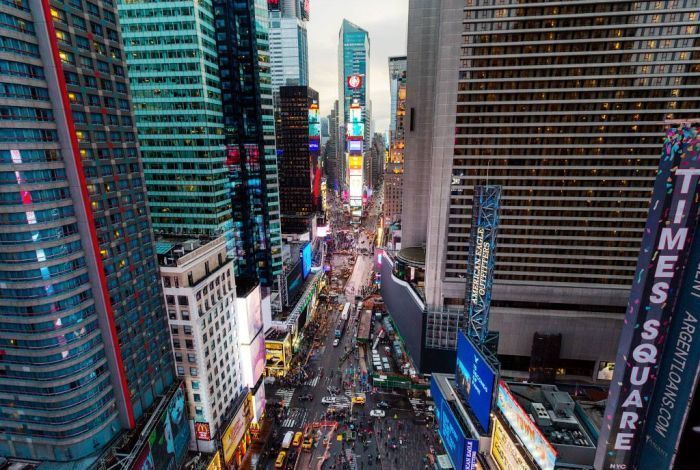 Bird's-eye view of New York City, United States