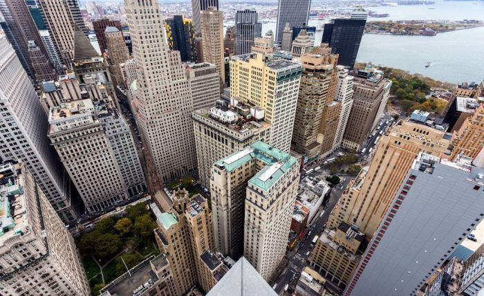 Bird's-eye view of New York City, United States