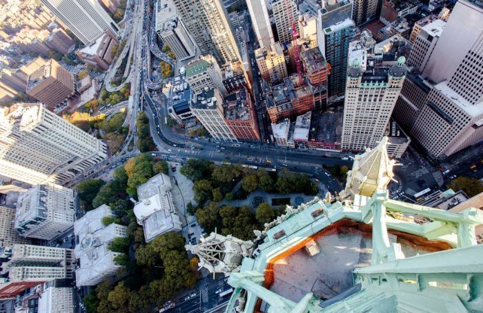 Bird's-eye view of New York City, United States