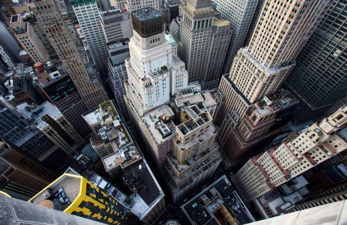 Bird's-eye view of New York City, United States