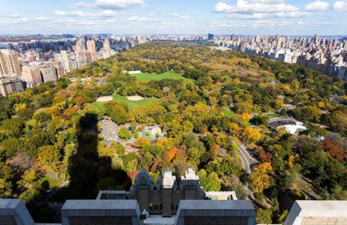 Bird's-eye view of New York City, United States