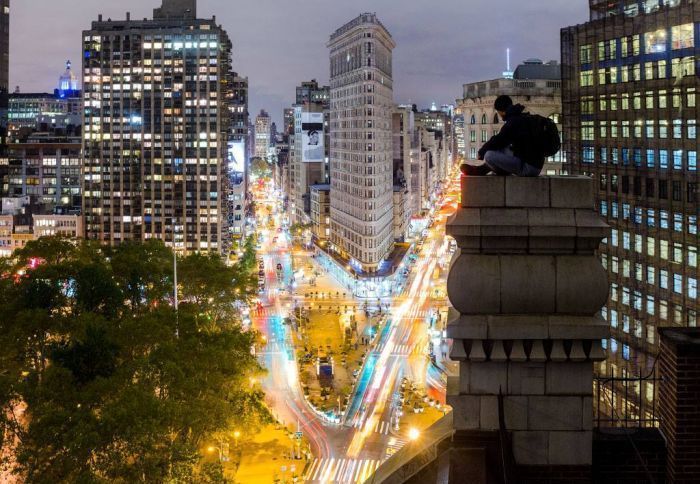 Bird's-eye view of New York City, United States