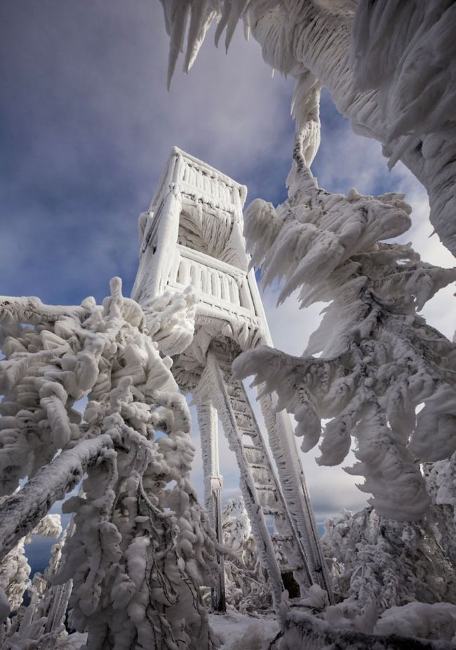 Extreme windswept ice formations by Marko Korošec, Mount Javornik, Dinarides, Slovenia