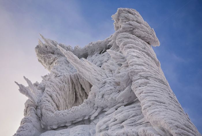 Extreme windswept ice formations by Marko Korošec, Mount Javornik, Dinarides, Slovenia