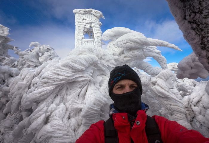 Extreme windswept ice formations by Marko Korošec, Mount Javornik, Dinarides, Slovenia