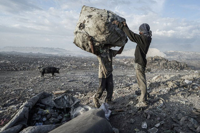 Scavenging in Port-au-Prince, Ouest, Haiti