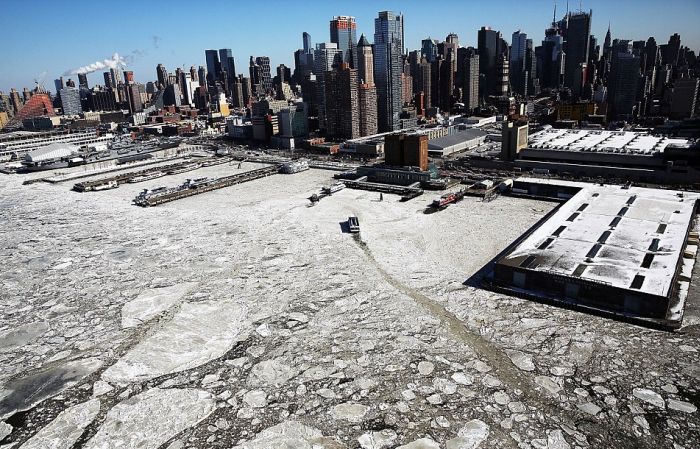 New York City frozen, New York, United States