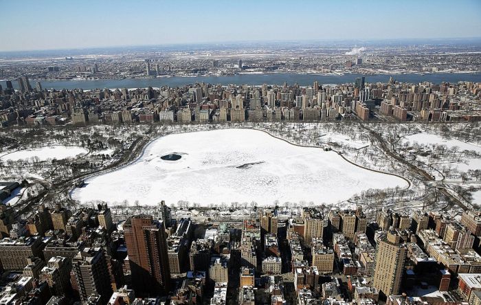 New York City frozen, New York, United States