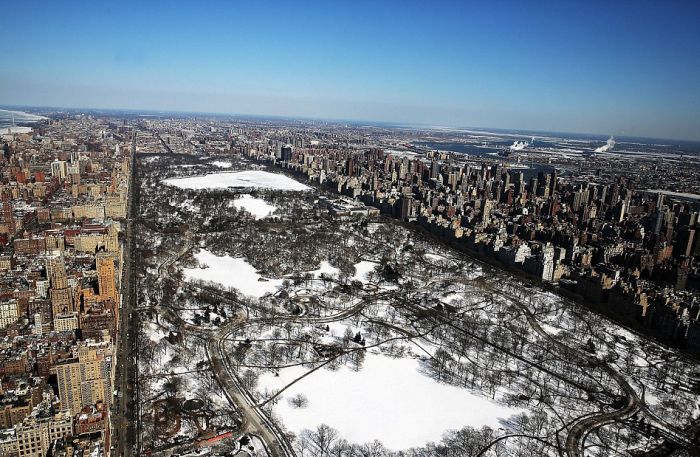 New York City frozen, New York, United States