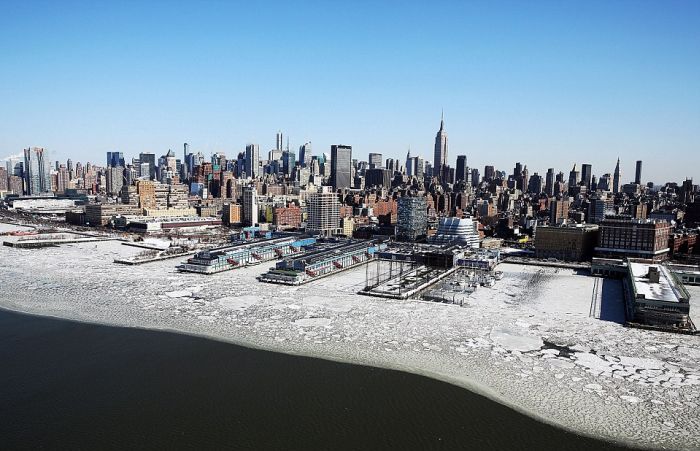 New York City frozen, New York, United States