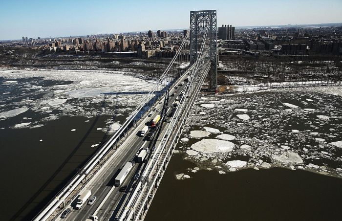 New York City frozen, New York, United States