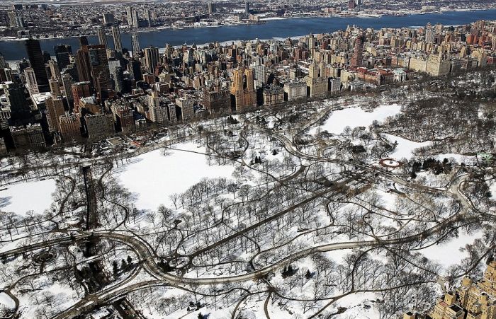 New York City frozen, New York, United States