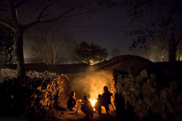 Coal field fire, Jharia, Dhanbad, Jharkhand, India