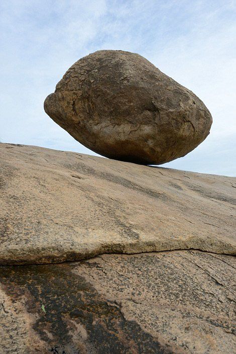 Butterball of Lord Krishna, Mahabalipuram, Kancheepuram, Tamil Nadu, India