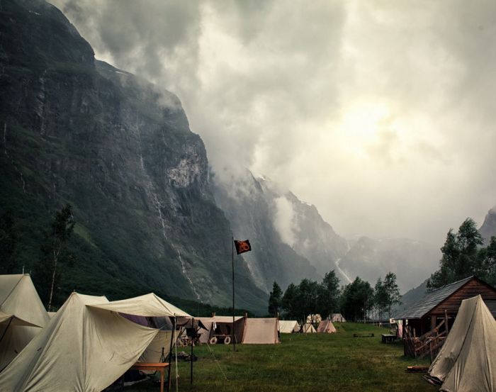 Viking market, Gudvangen, Aurland, Sogn og Fjordane, Norway