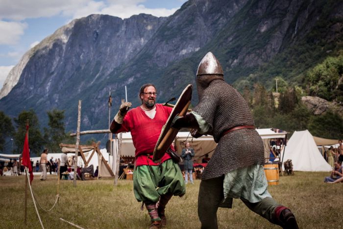 Viking market, Gudvangen, Aurland, Sogn og Fjordane, Norway