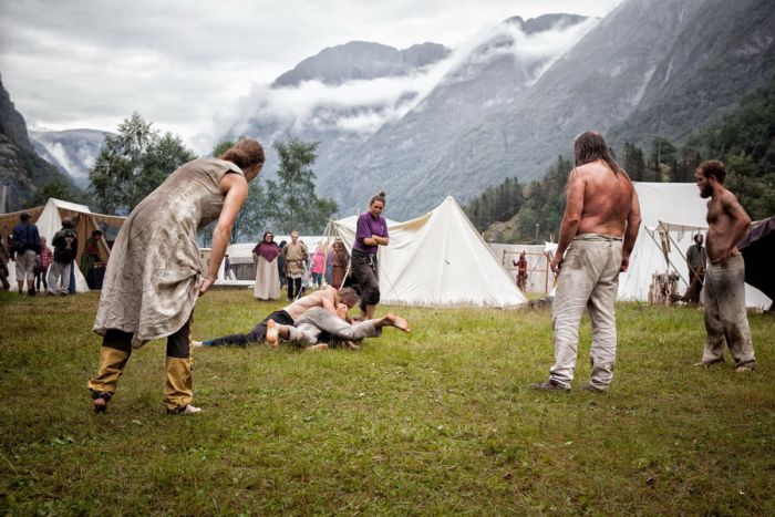 Viking market, Gudvangen, Aurland, Sogn og Fjordane, Norway