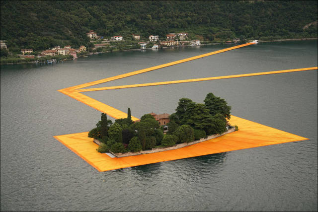 Floating piers, Lake Iseo, Lombardy, Italy