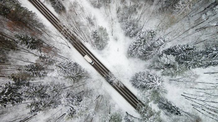 bird's-eye view aerial landscape photography