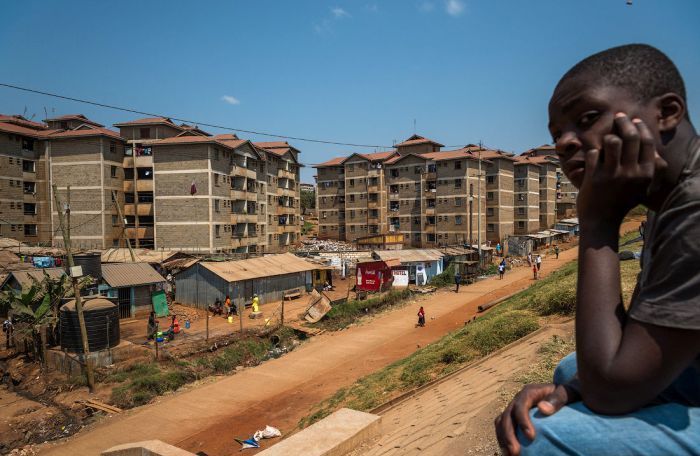 Kibera urban slum, Nairobi, Kenya