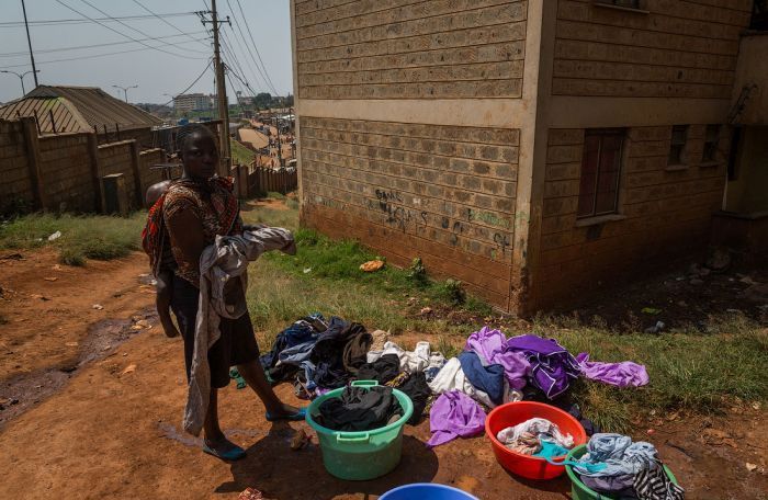 Kibera urban slum, Nairobi, Kenya