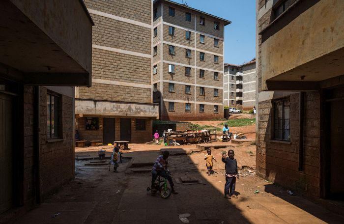 Kibera urban slum, Nairobi, Kenya