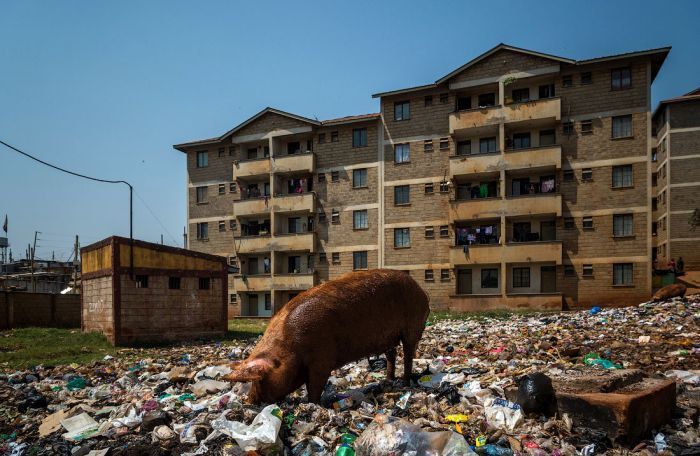 Kibera urban slum, Nairobi, Kenya