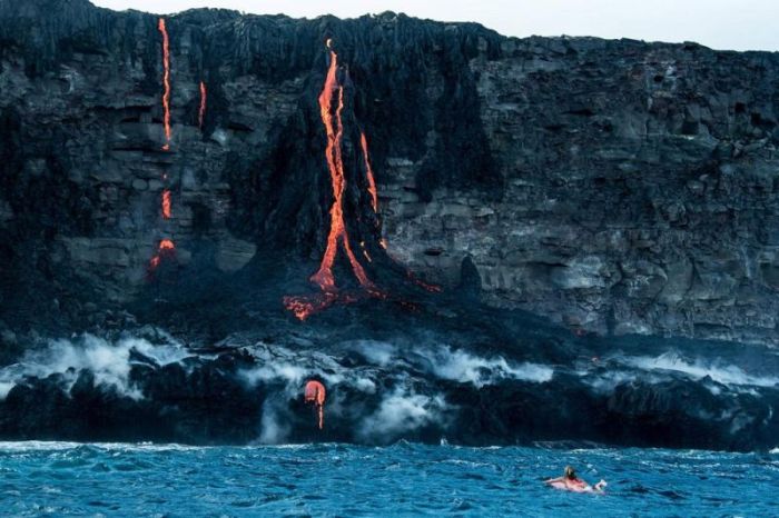 Kilauea volcano. Hawaiian Islands, United States