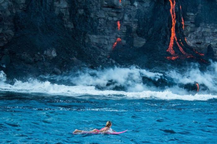 Kilauea volcano. Hawaiian Islands, United States