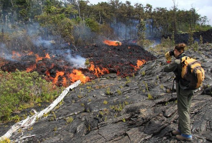 Kilauea volcano. Hawaiian Islands, United States