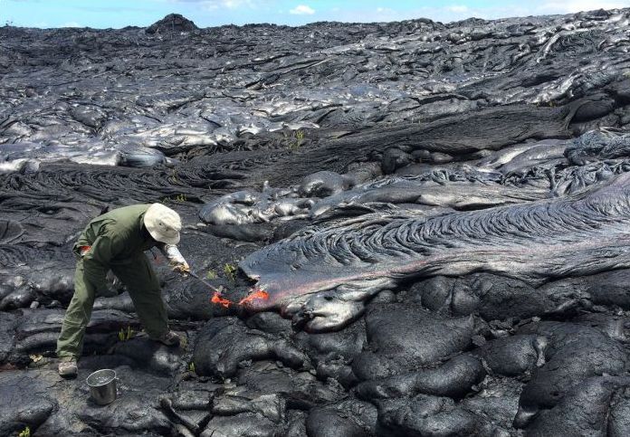 Kilauea volcano. Hawaiian Islands, United States