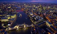 Trek.Today search results: Bird's-eye view of London at night, United Kingdom