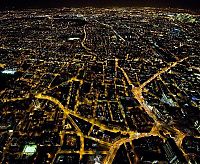 World & Travel: Bird's-eye view of London at night, United Kingdom